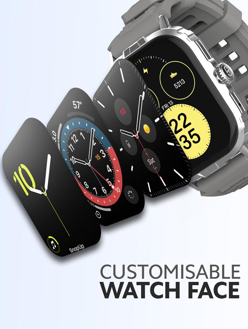 snapup vision ultra bluetooth calling smartwatch (silver grey) - 21568208 - Zoom Image - 4