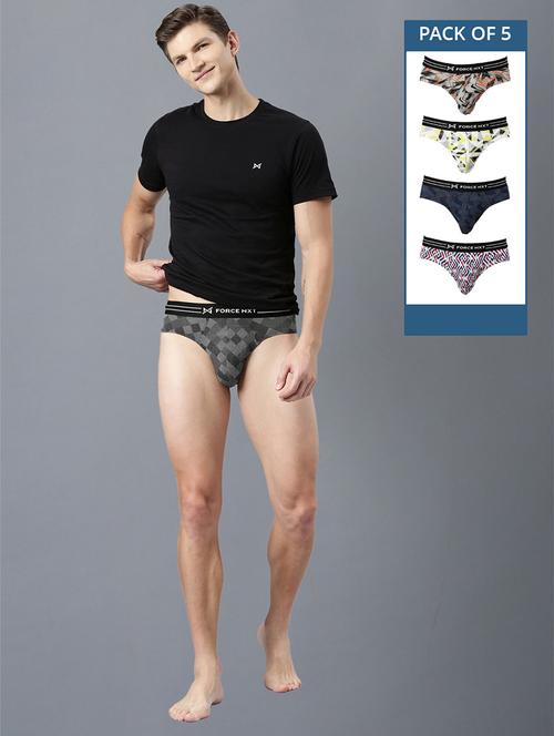 men pack of 5 printed hipster briefs - 21575400 -  Standard Image - 0