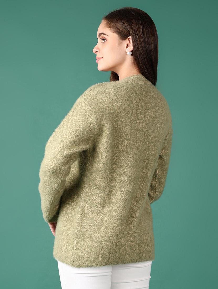 women self design long sleeve cardigan - 21575599 - Zoom Image - 3