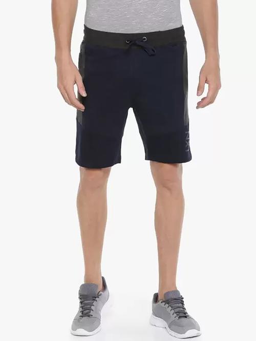 men navy blue mid rise regular fit shorts - 21576096 - Very Small Image - 1