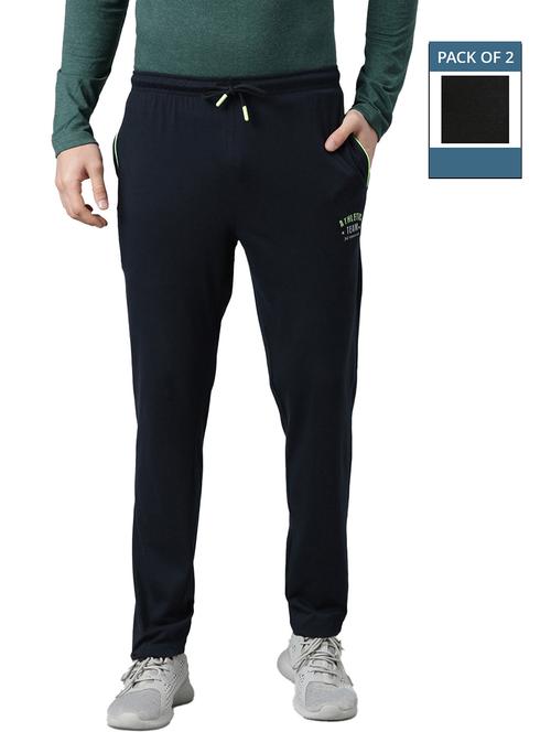 men pack of 2 mid rise full length track pant - 21576145 - Very Small Image - 1