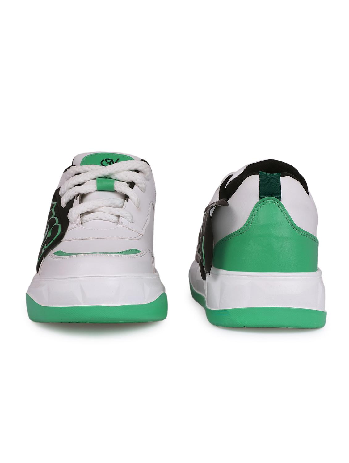 men green lace up sneaker shoes - 21579848 - Standard Image - 3