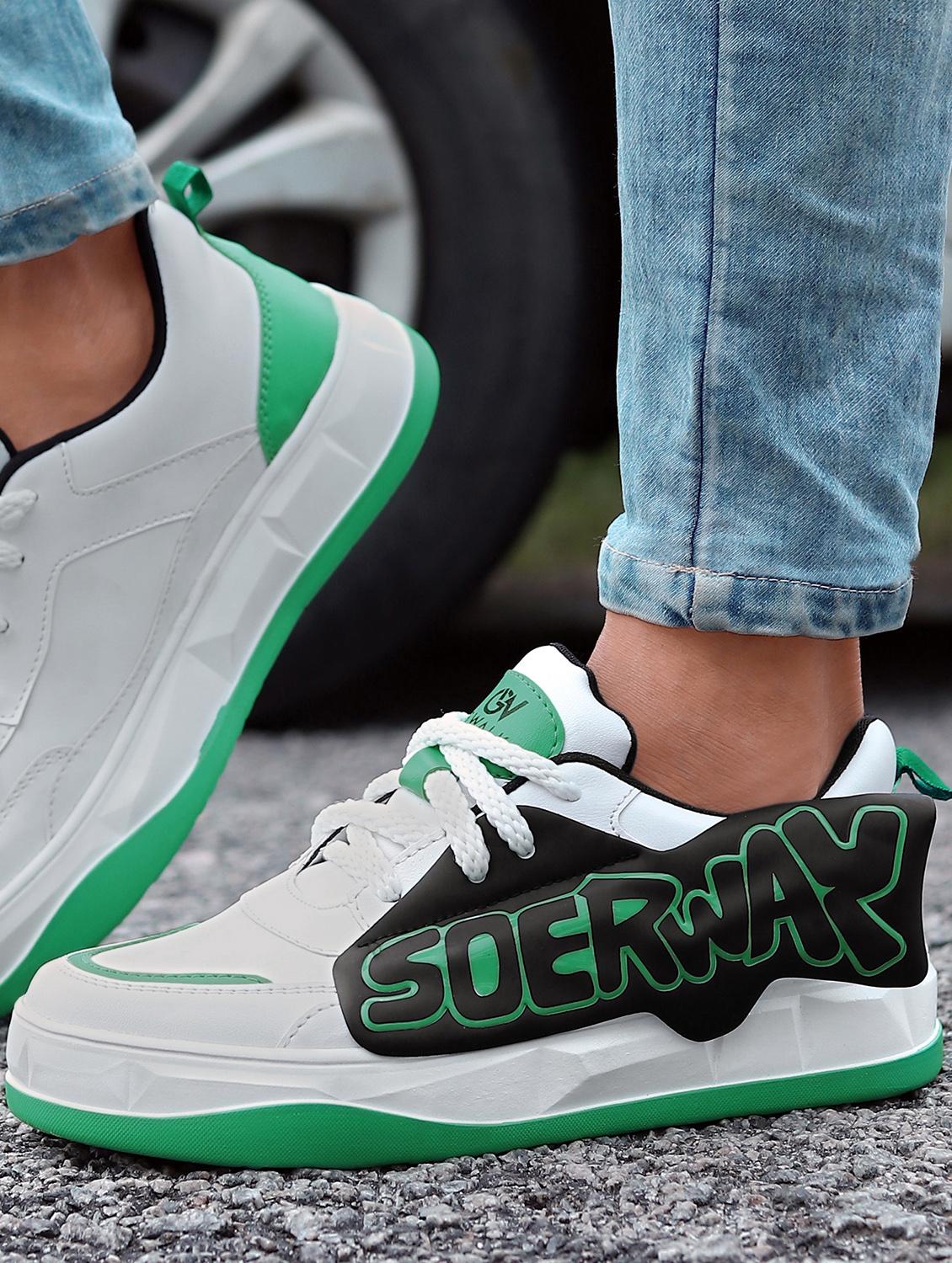 men green lace up sneaker shoes - 21579848 - Standard Image - 5