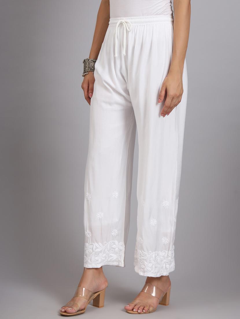 women chikankari kurta pant set - 21585403 - Standard Image - 5