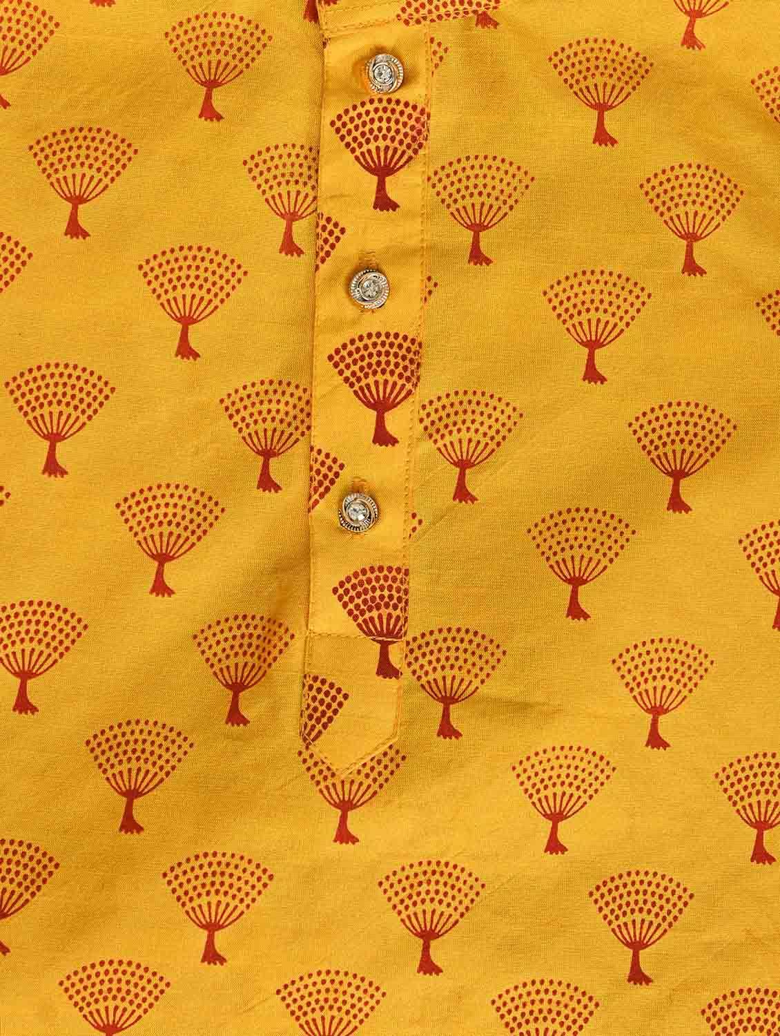 boys printed mandarin neck kurta pyjama set - 21585410 - Standard Image - 4