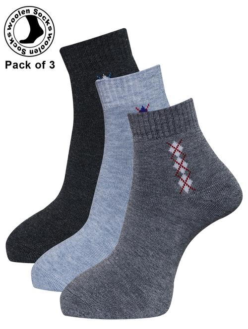 men pack of 3 printed ankle length socks combo - 21588681 - Very Small Image - 1