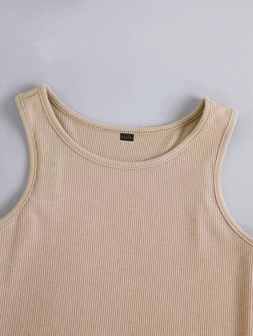 women beige solid crop top - 21598351 - Standard Image - 2