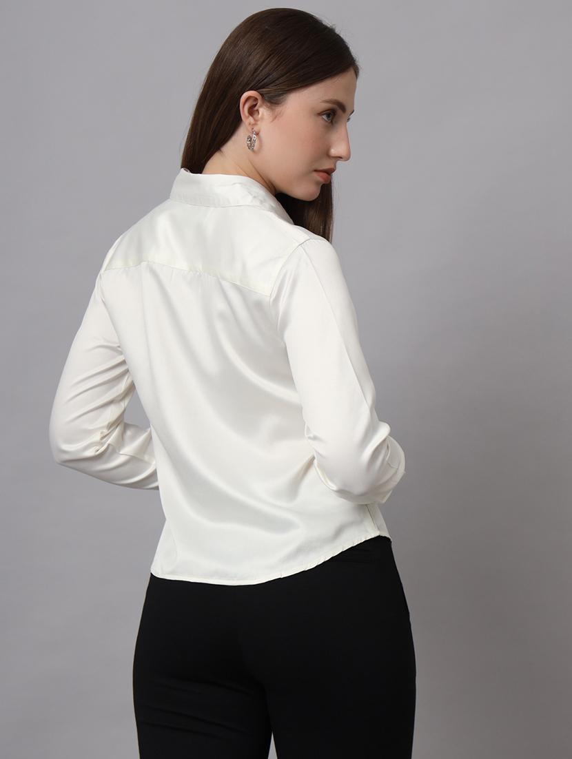 women solid collared shirt - 21599545 - Zoom Image - 4