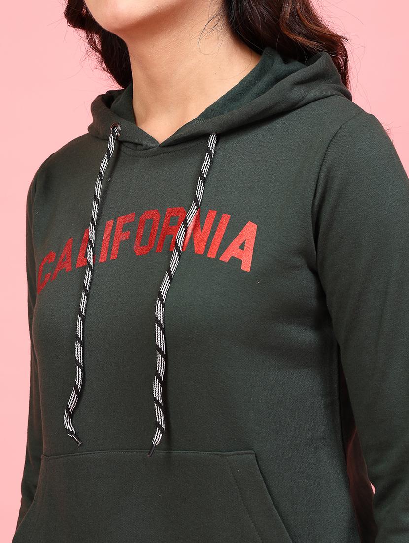 women chest print hooded sweatshirt - 21600063 - Zoom Image - 5