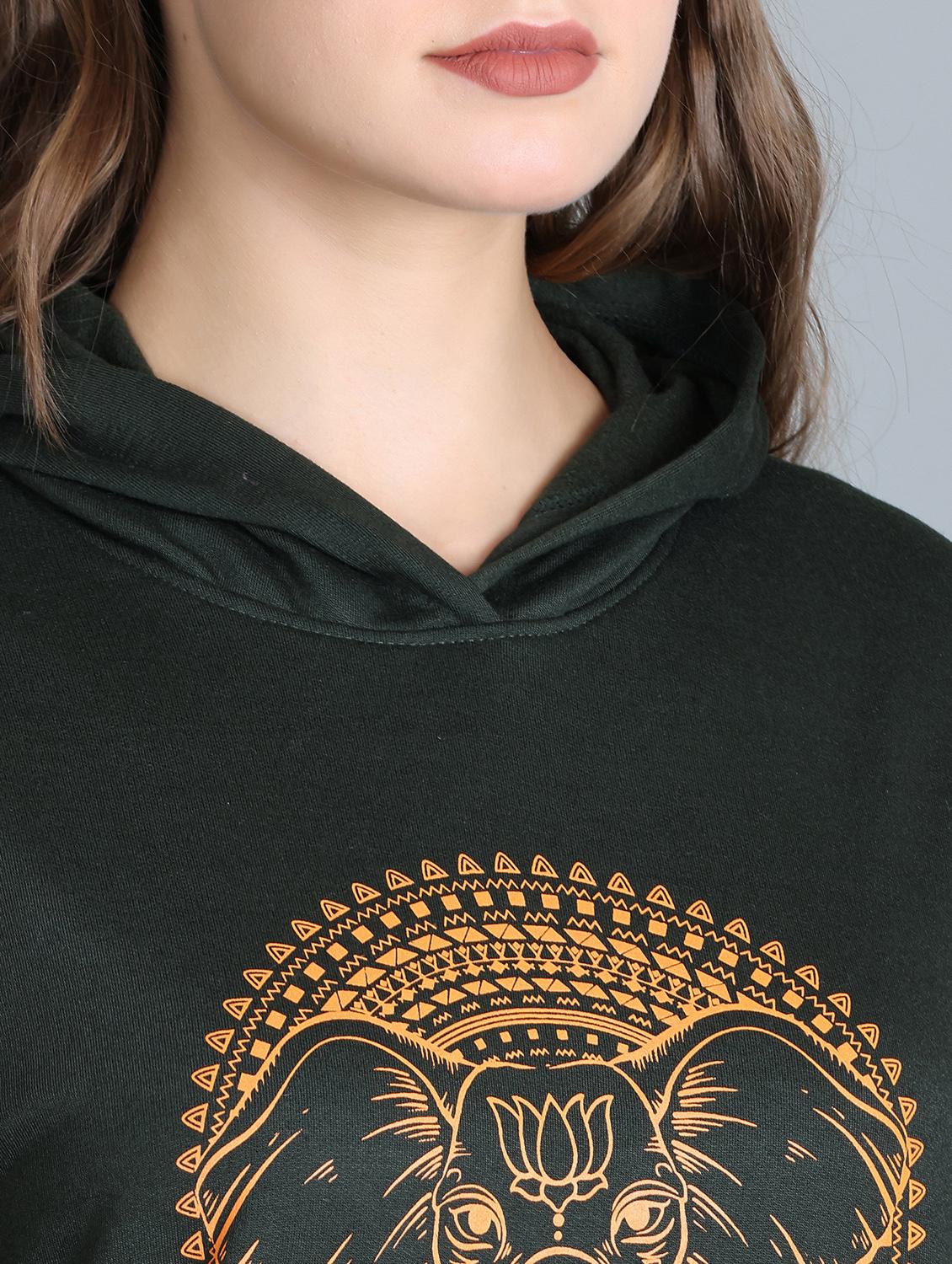women front print hooded sweatshirt - 21600652 - Zoom Image - 4