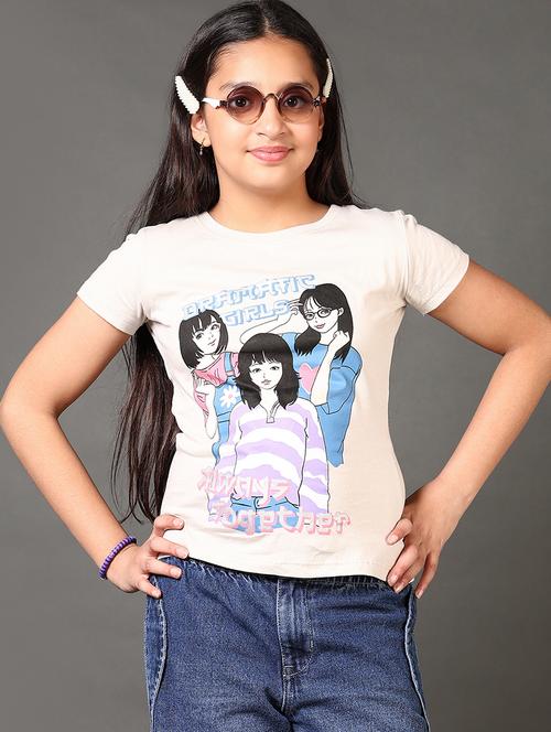 Girls Printed Short Sleeves Tee - 21608833 - Very Small Image - 1