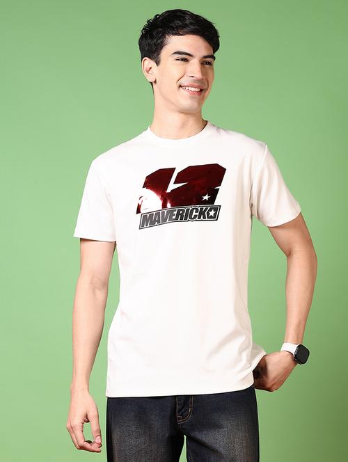 men chest print round neck regular fi t-shirt - 21609148 - Very Small Image - 1