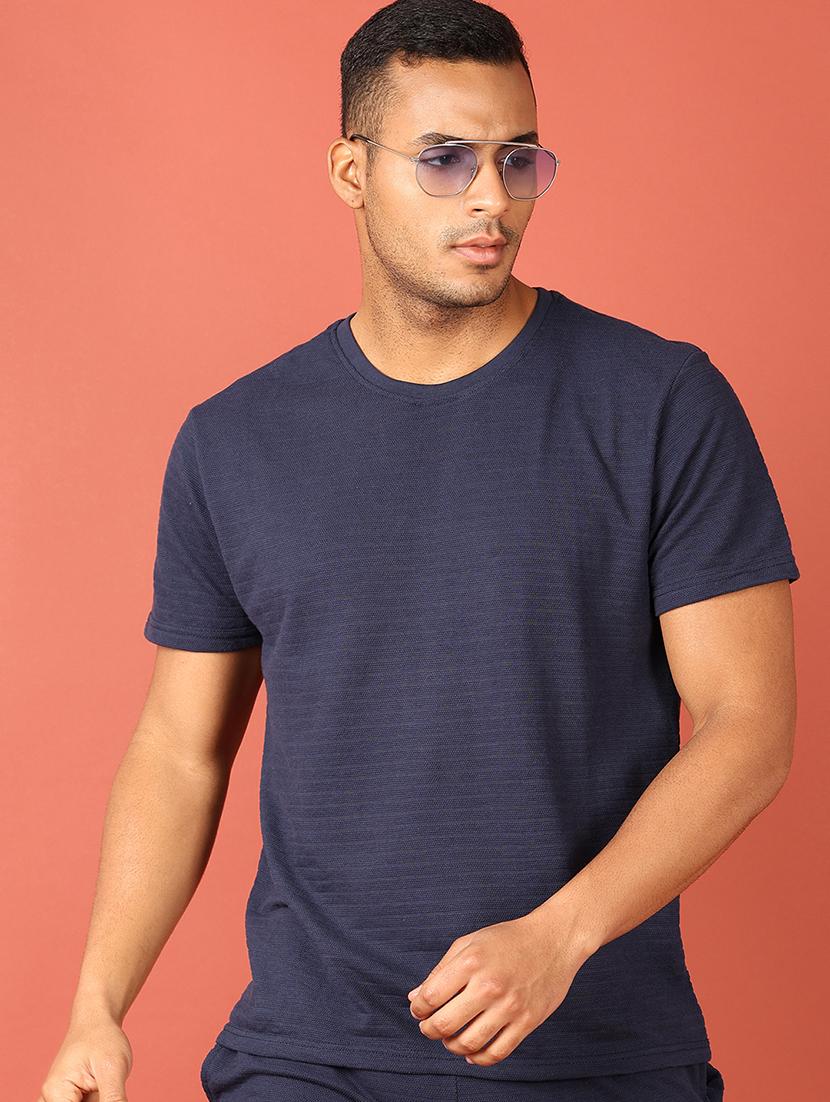 men solid short sleeve co-ord set - 21620403 - Standard Image - 3
