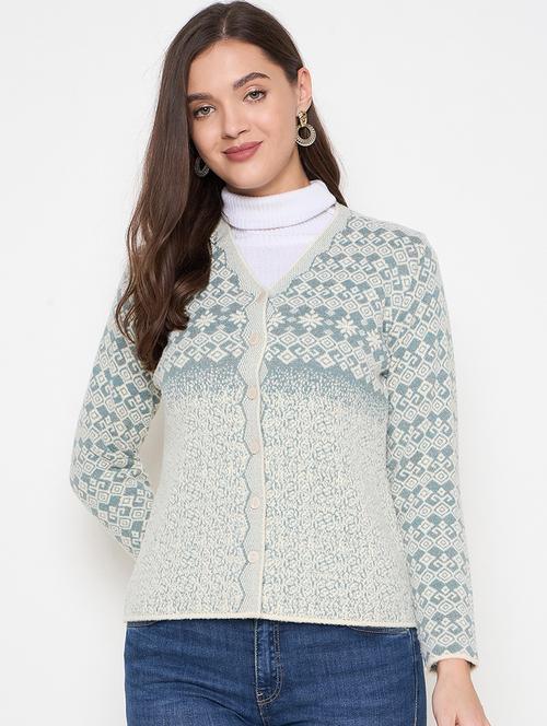 women self design long sleeves cardigan - 21620838 - Very Small Image - 1