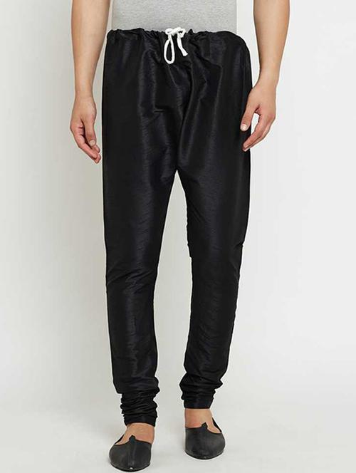 men black solid churidar pyjama - 21620861 - Very Small Image - 1