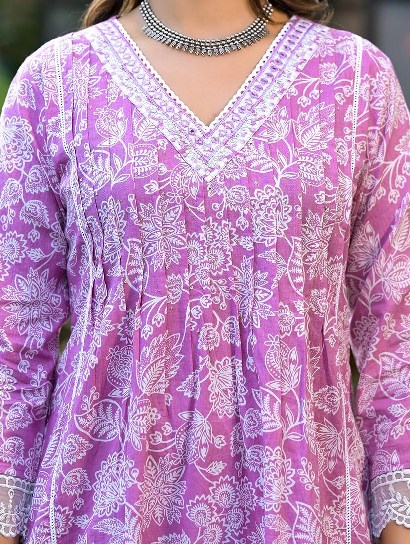 women three quarter sleeve kurta pant with dupatta set - 21622541 - Standard Image - 5