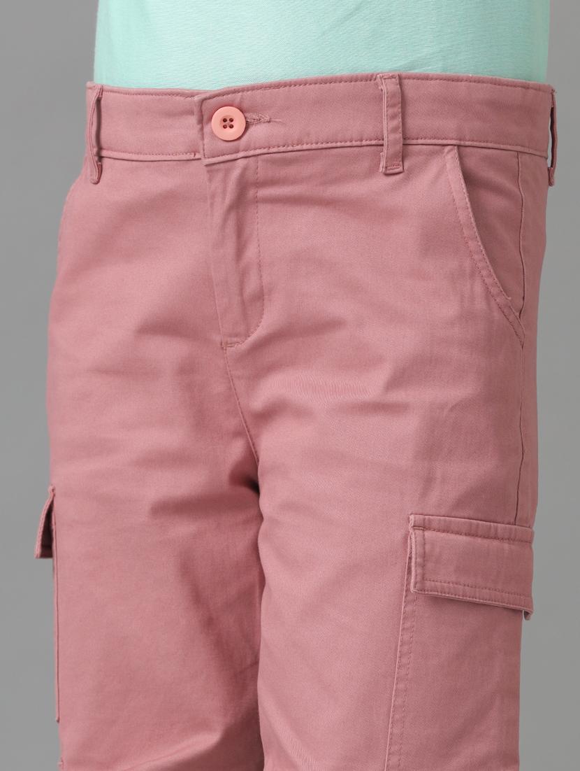 girls solid mid rise cargo - 21629848 - Standard Image - 5