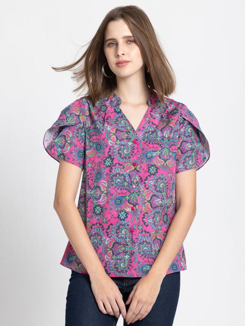 pink viscose regular top - 21630475 - Very Small Image - 1