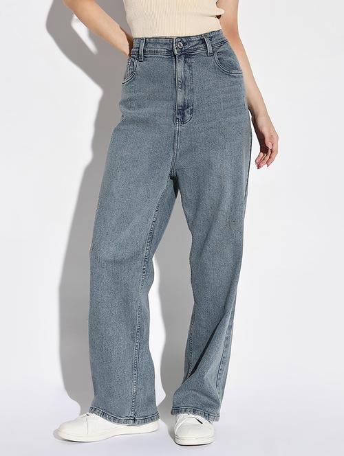 women plain mid rise denim jeans - 21632646 - Very Small Image - 1