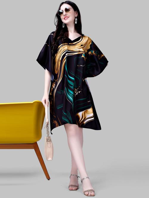 women printed relaxed fit kaftan dress - 21633928 - Very Small Image - 1