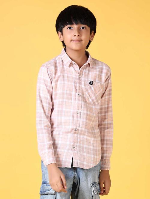 boys long sleeves checkered shirt - 21634449 - Very Small Image - 1
