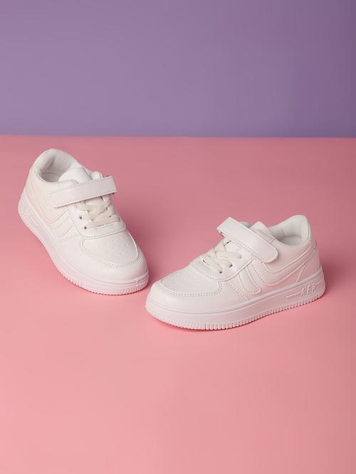 kids white solid sneaker - 21638295 -  Standard Image - 0