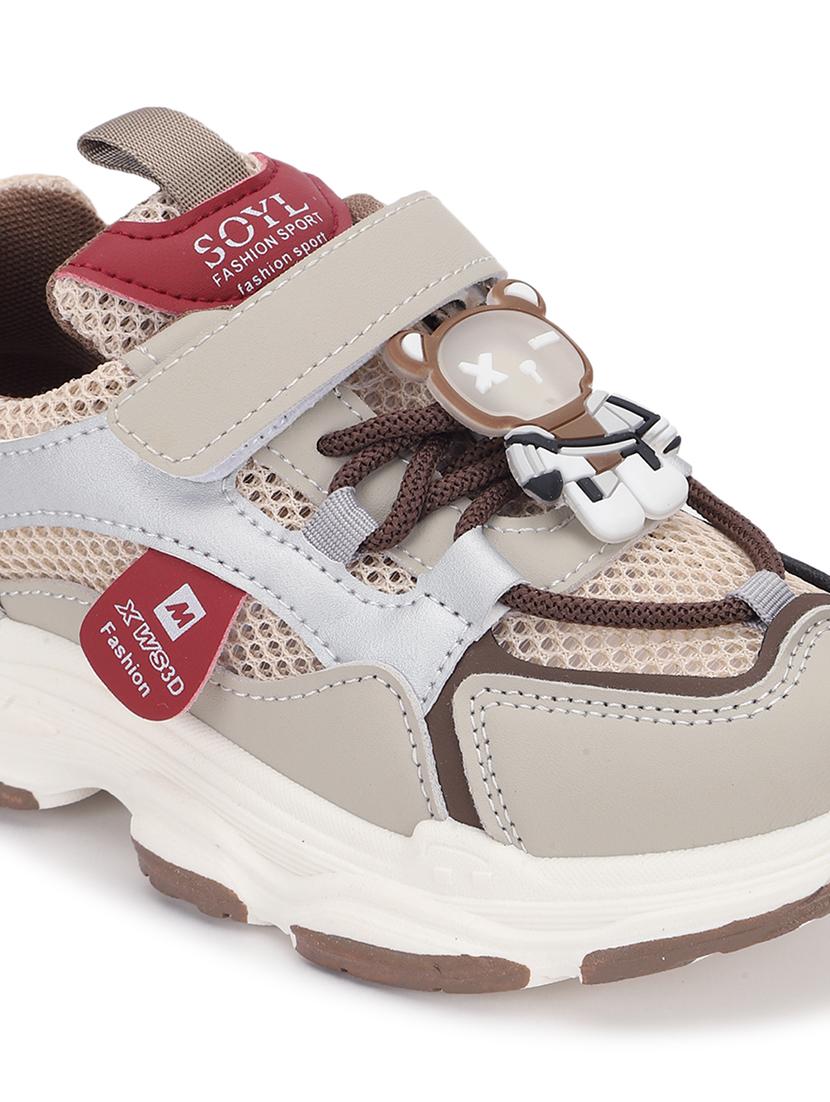 kids beige solid sneaker - 21638300 - Standard Image - 5