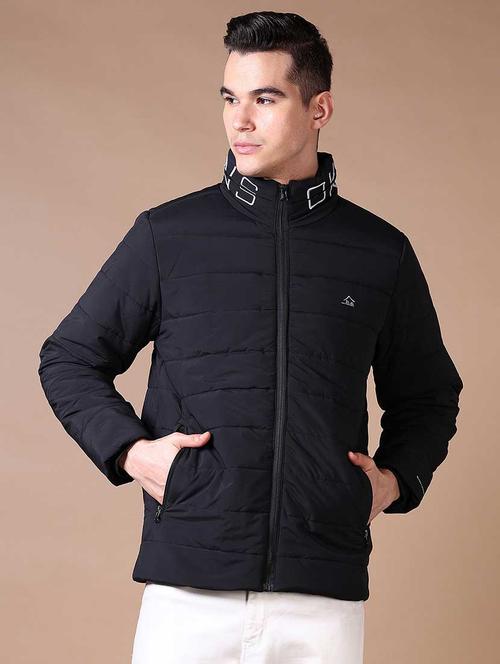 men solid long sleeve puffer jacket - 21638363 - Very Small Image - 1