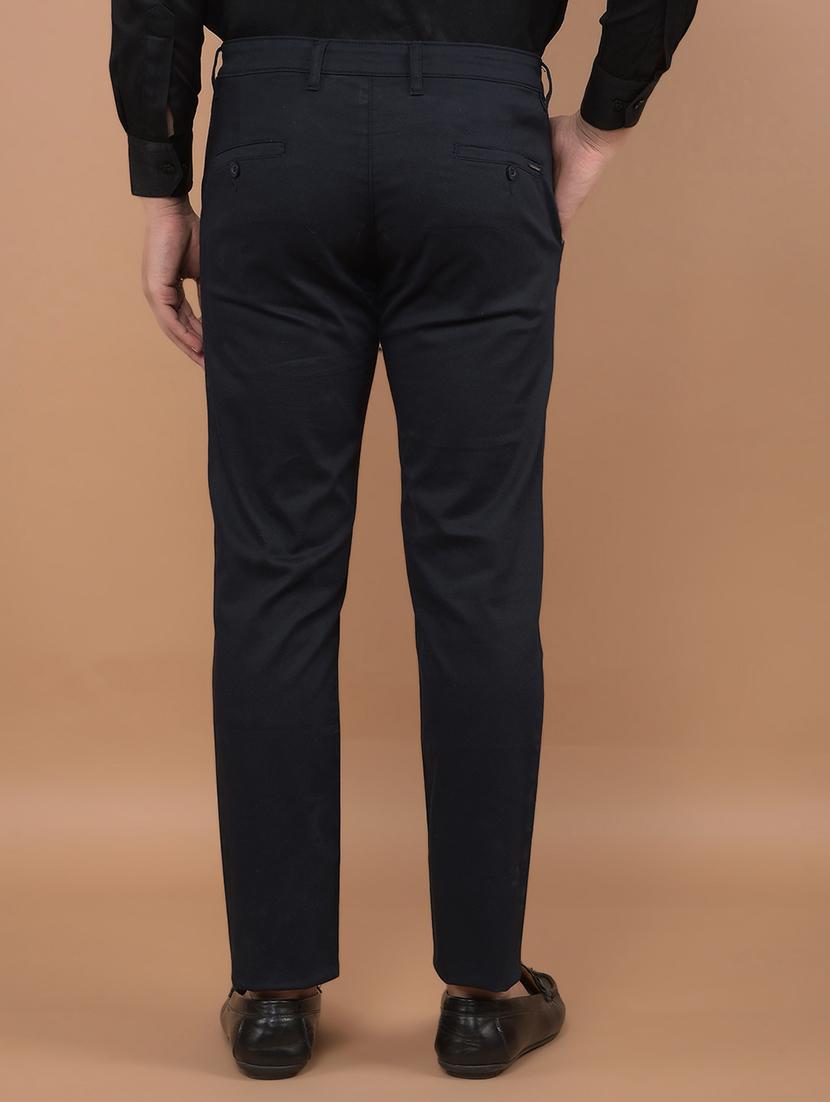 men solid mid rise chinos flat front trouser - 21639019 - Standard Image - 3