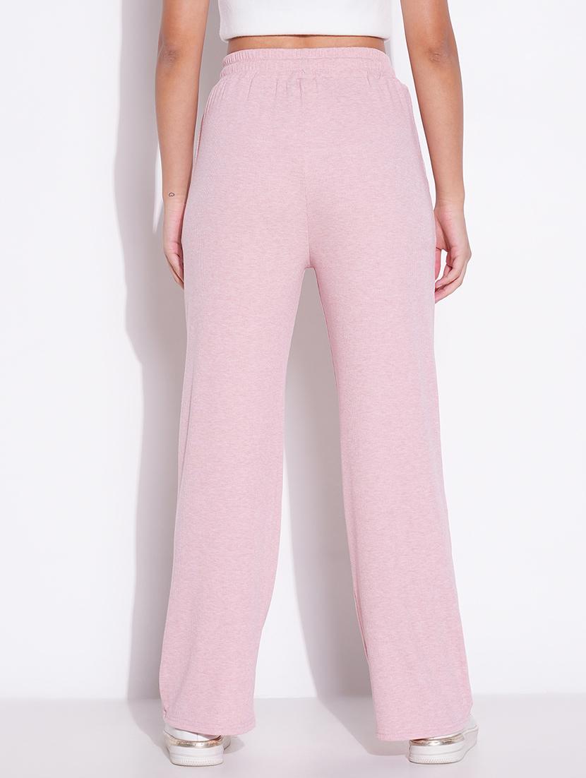 women solid high rise wide leg trouser - 21643541 - Standard Image - 3