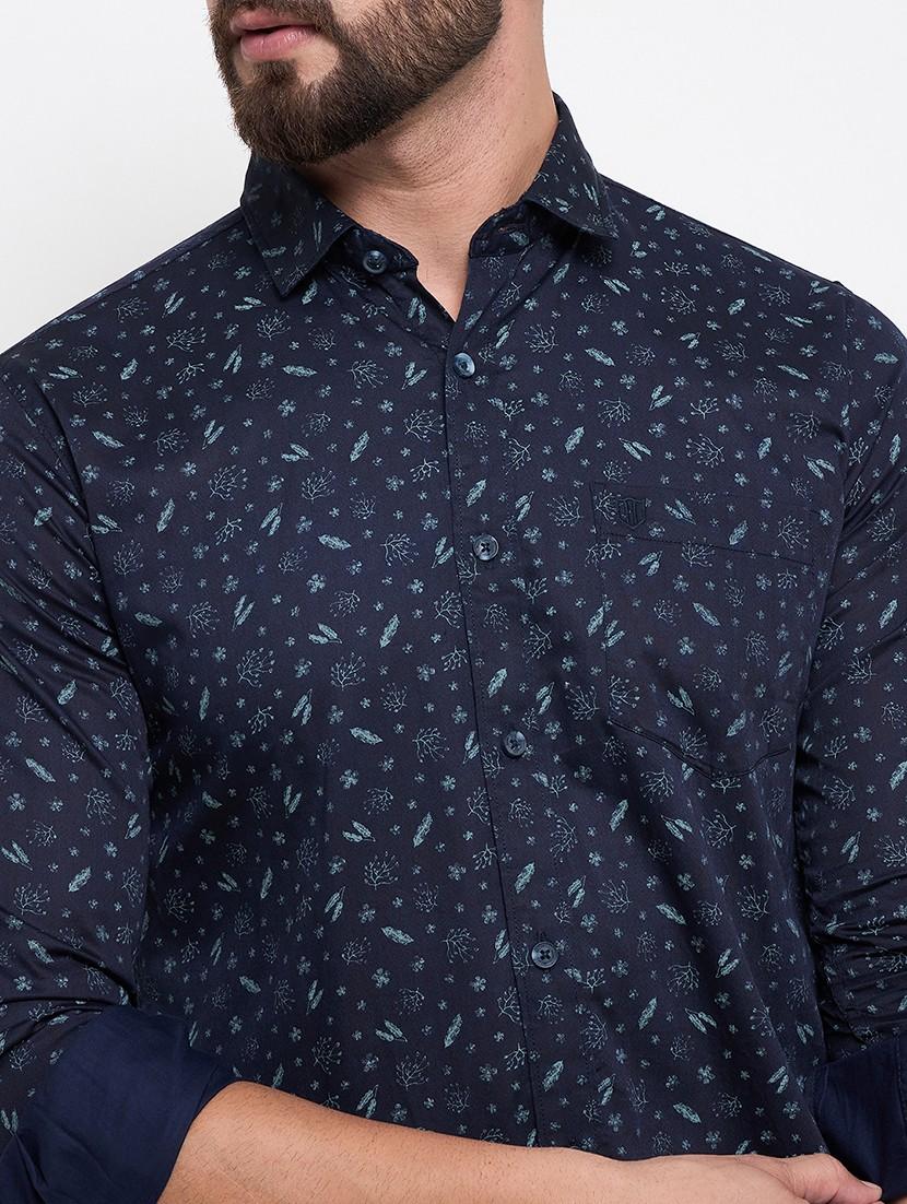 men slim fit printed long sleeve casual shirt - 21644364 - Standard Image - 5