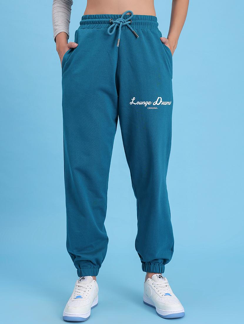 women placement printed high rise joggers