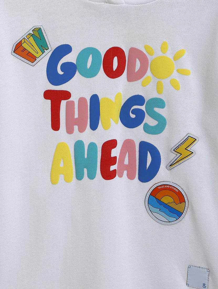 kids long sleeves front print sweatshirt - 21646873 - Zoom Image - 2