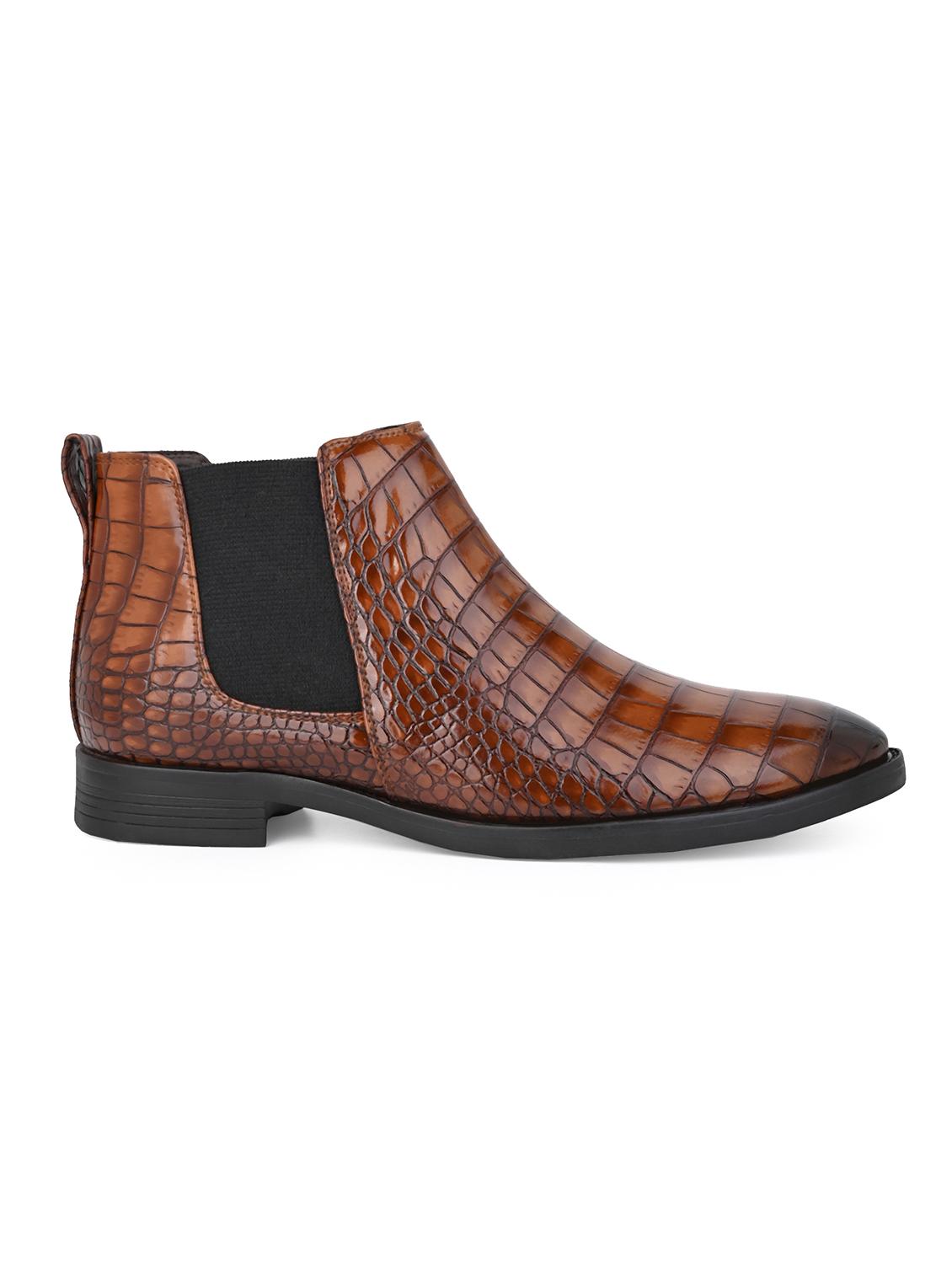 men tan slip on boots - 21659856 - Standard Image - 2