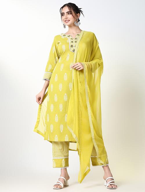 women printed kurta pant set with dupatta - 21661673 - Very Small Image - 1