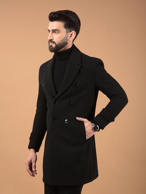 men solid single breasted longline casual blazer - 21662341 - Very Small Image - 1