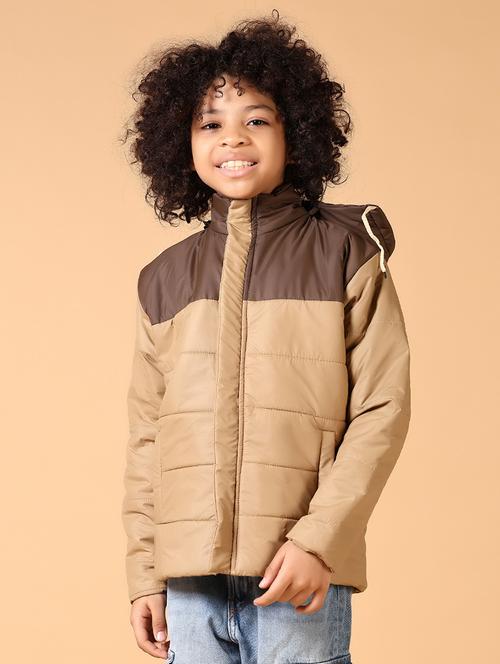 boys color block long sleeve quilted jacket - 21664506 - Very Small Image - 1