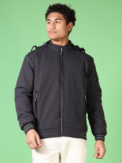 men solid long sleeve bomber jacket - 21665442 - Very Small Image - 1