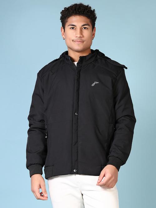 men solid long sleeve bomber jacket - 21669095 - Very Small Image - 1