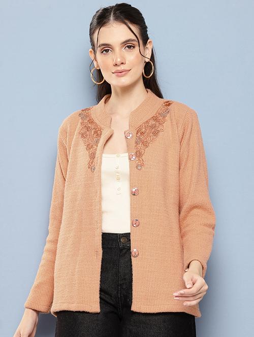 women self designed long sleeves cardigan - 21673171 - Very Small Image - 1