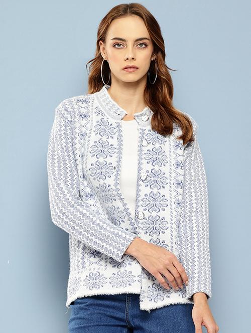 women self designed long sleeves cardigan - 21673190 - Very Small Image - 1