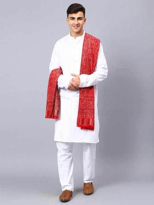 men elegant self design shawl - 21673214 - Very Small Image - 1