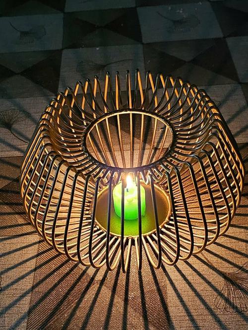 elegant candle glow on minimalist stand - 21676876 -  Standard Image - 0
