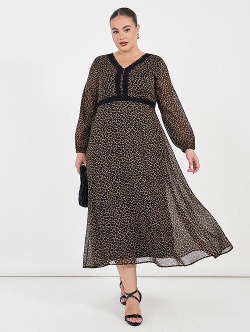 black polyester aline dress - 21683342 - Very Small Image - 1