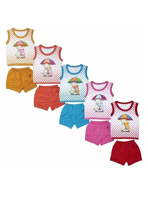 kids printed cotton shorts twin sets combo - 21683461 - Very Small Image - 1