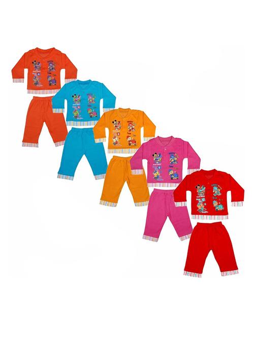 boys pack of 5 printed full length set combo - 21683469 - Very Small Image - 1