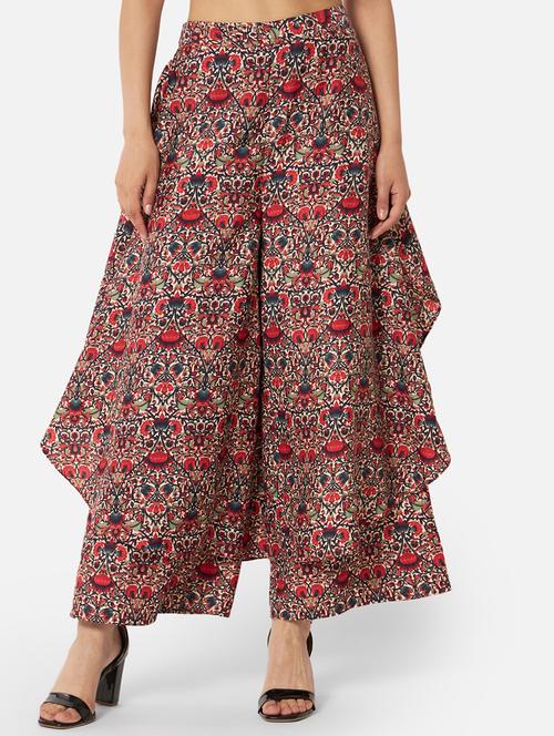 Women Printed Mid Rise Flared Palazzo - 21684860 - Very Small Image - 1