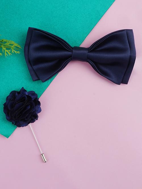 men elegant accessory set of bow tie & lapel pin combo - 21684941 - Very Small Image - 1