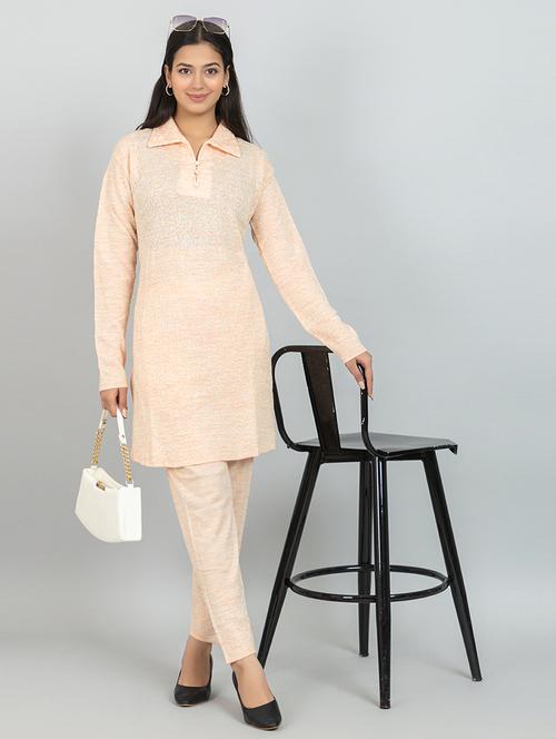 women self design long sleeve kurta pant set - 21688921 - Very Small Image - 1