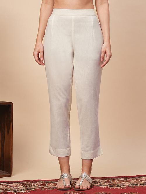 women solid high rise tapered pant - 21689573 - Very Small Image - 1